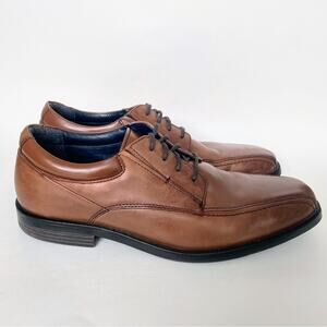 Dockers Endow Men's Brown Whiskey Leather Lace Up Dress Shoes 9.5